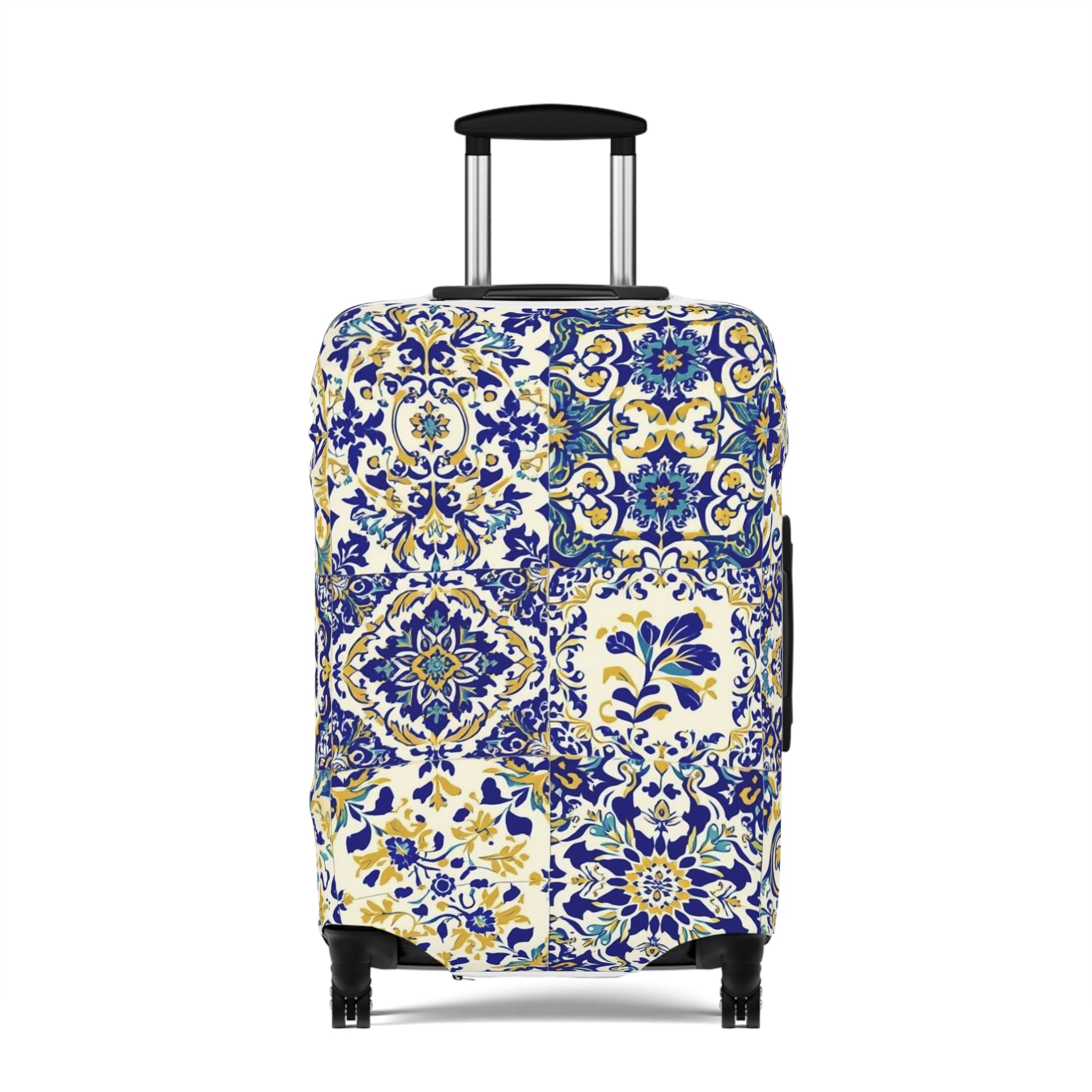 Luggage Cover Travel Accessory Floral Sicilian Design - Rosetta Creative Boutique